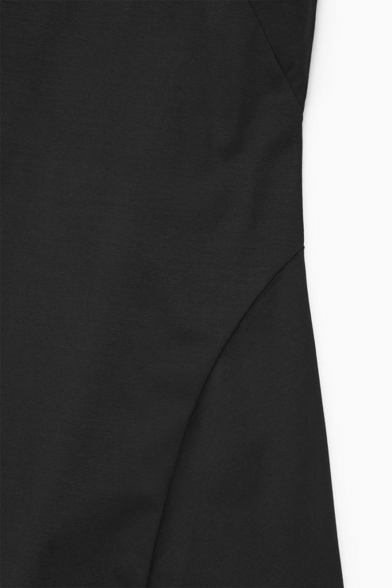 Vestido COS Off-the-shoulder Asymmetric Midi Mujer Negros | 63059HWVU