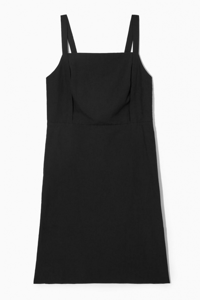 Vestido COS Open-back Mini Pinafore Mujer Negros | 50941HWKZ