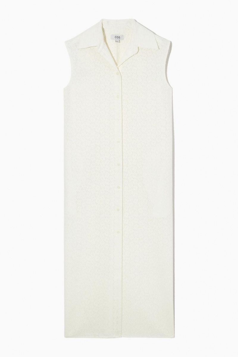 Vestido COS Sin Manga Broderie Anglaise Shirt Mujer Blancos | 23597KZIV