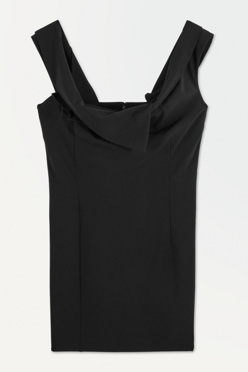 Vestido COS The Off-the-shoulder Pencil Mujer Negros | 62910GUJF