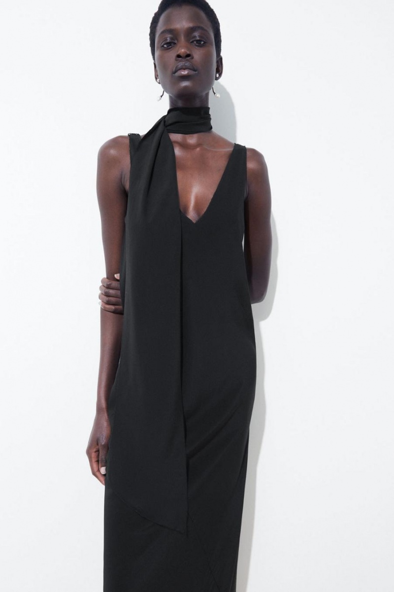 Vestido COS The Silk Scarf Mujer Negros | 69850VLKX