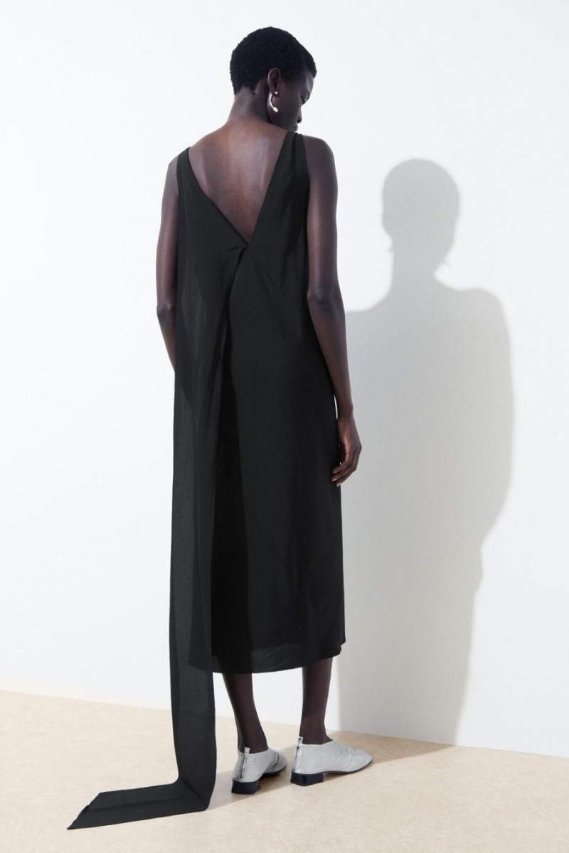 Vestido COS The Silk Scarf Mujer Negros | 69850VLKX