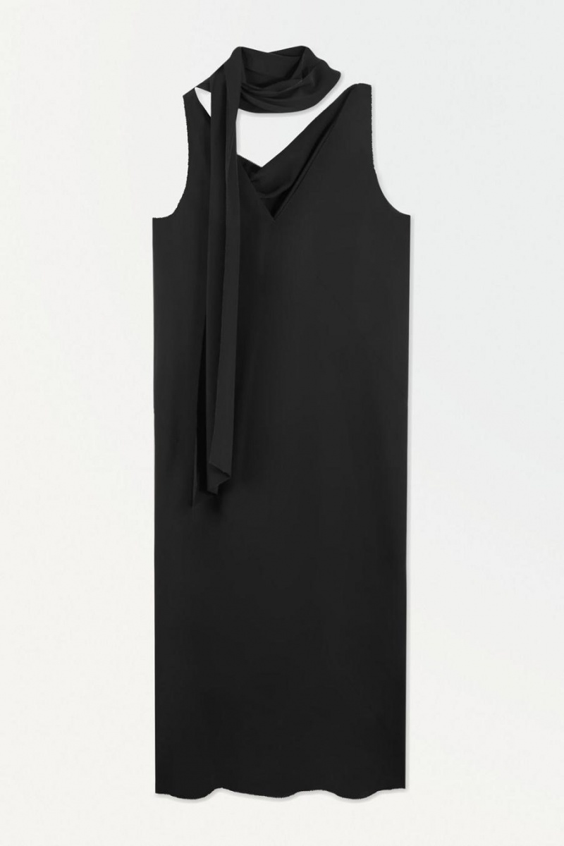 Vestido COS The Silk Scarf Mujer Negros | 69850VLKX