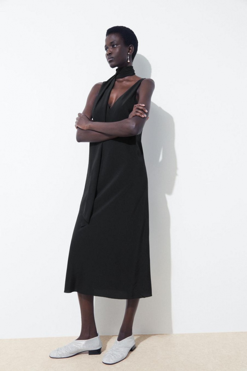 Vestido COS The Silk Scarf Mujer Negros | 69850VLKX