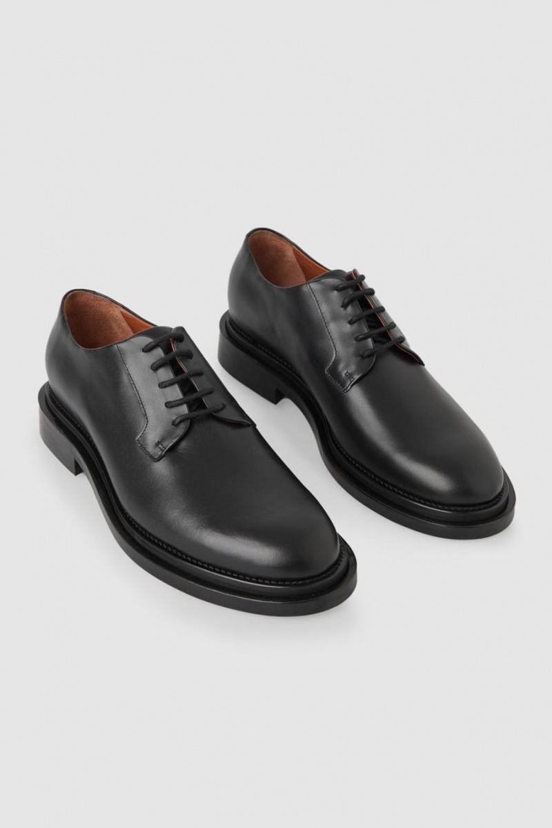 Zapatos Derby COS Cuero Hombre Negros | 67392YVWU